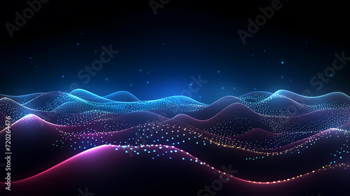 Wallpaper Mural Abstract background of future network technology and network connections Torontodigital.ca