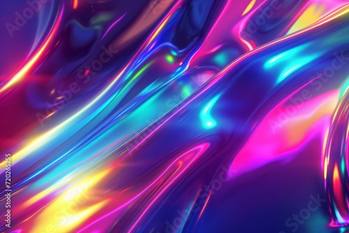 Abstract holographic neon colorful background