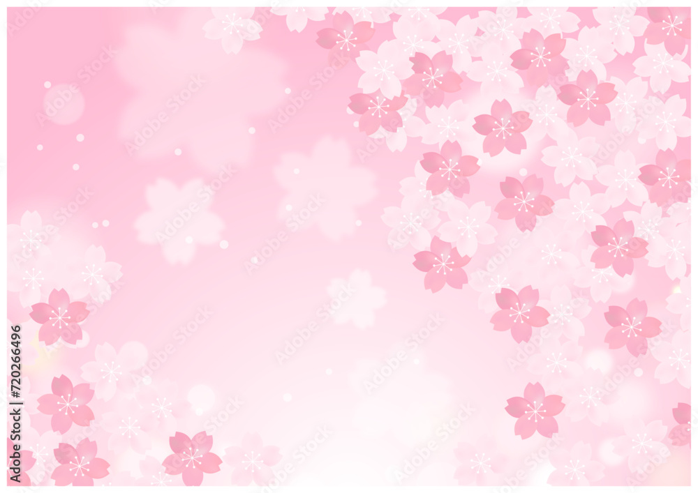 桜の花が美しい春の桜フレーム背景22桜色 桜の花が美しい春の桜フレーム背景22桜色