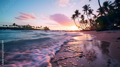 Tropical sunset on beach wi...