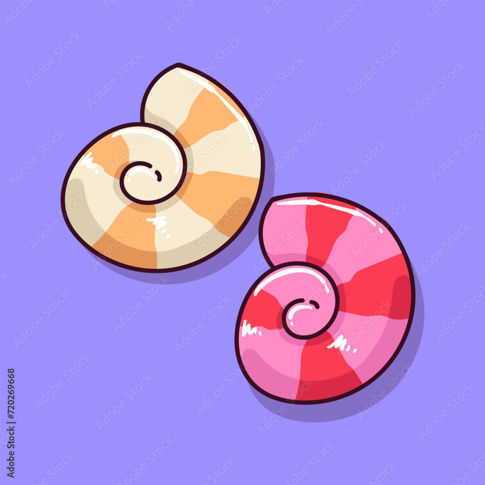 Sea Snail Vector, Illustration, Isolated Icon, Draw Sea Snail Vector, Illustration, Isolated Icon, Draw