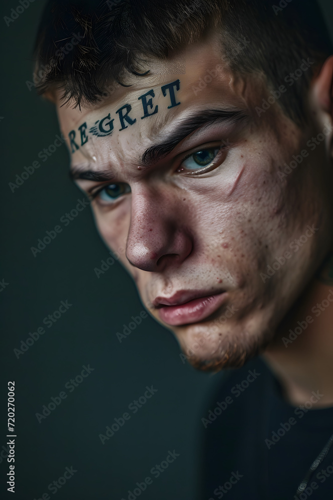 Obraz premium Marked by Regret: The Tale of a Young Outlaw's Redemption