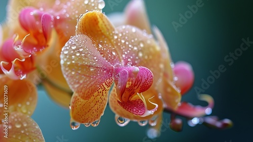 artificial intelligence macro image of a beautiful orchid