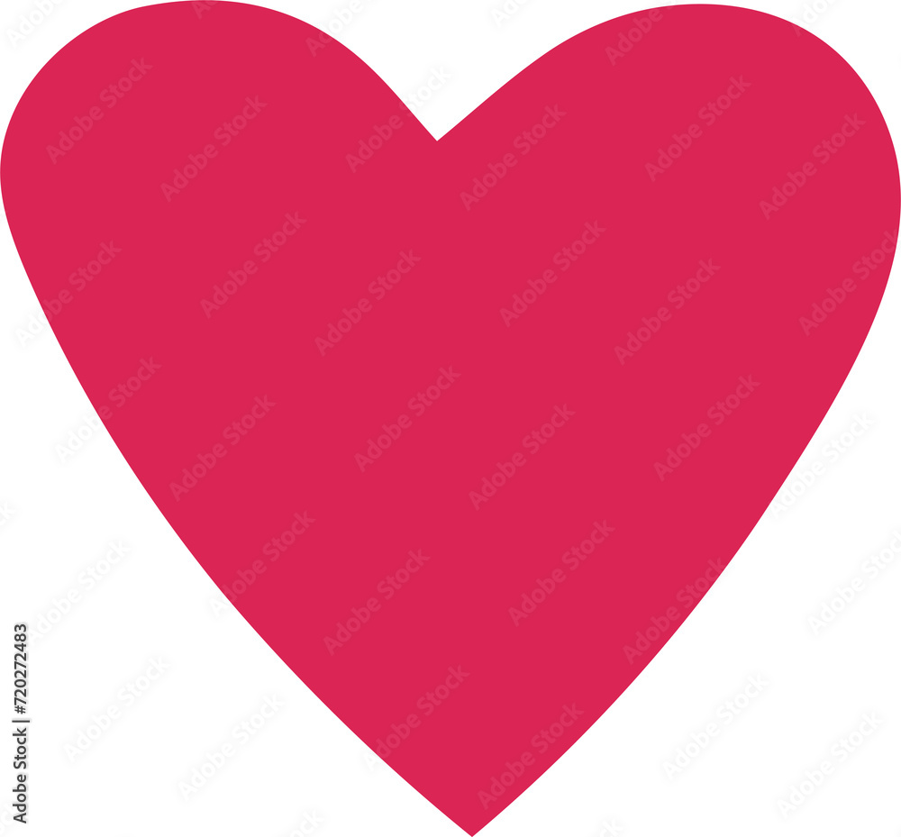 Red heart shape element icon isolated png