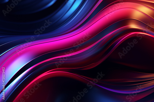 Abstract background. Digital 3D background. Analytical waves. Technology. 3D technological touches dock. Light of ring. Blue connection purple and colorful ring .