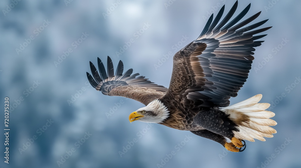 Obraz premium Eagle Flying in Sky. Generated AI