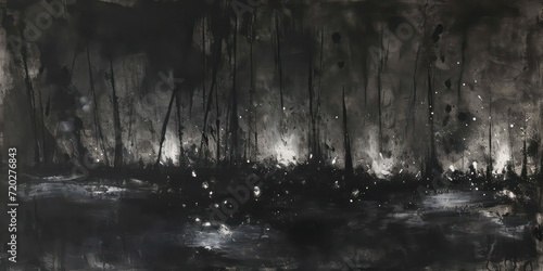 Charcoal-art abstract background.