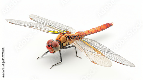 3d illustration of a dragonfly isolated on white background