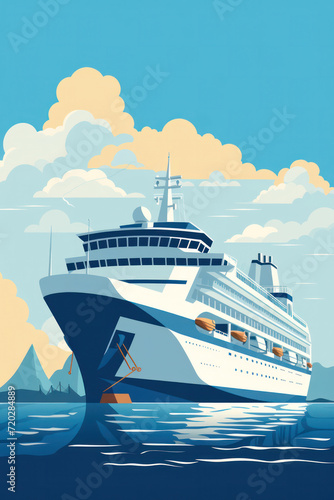 Wallpaper Mural Summer Sea Adventure: A Leisurely Voyage on a Luxury Cruise Liner Torontodigital.ca