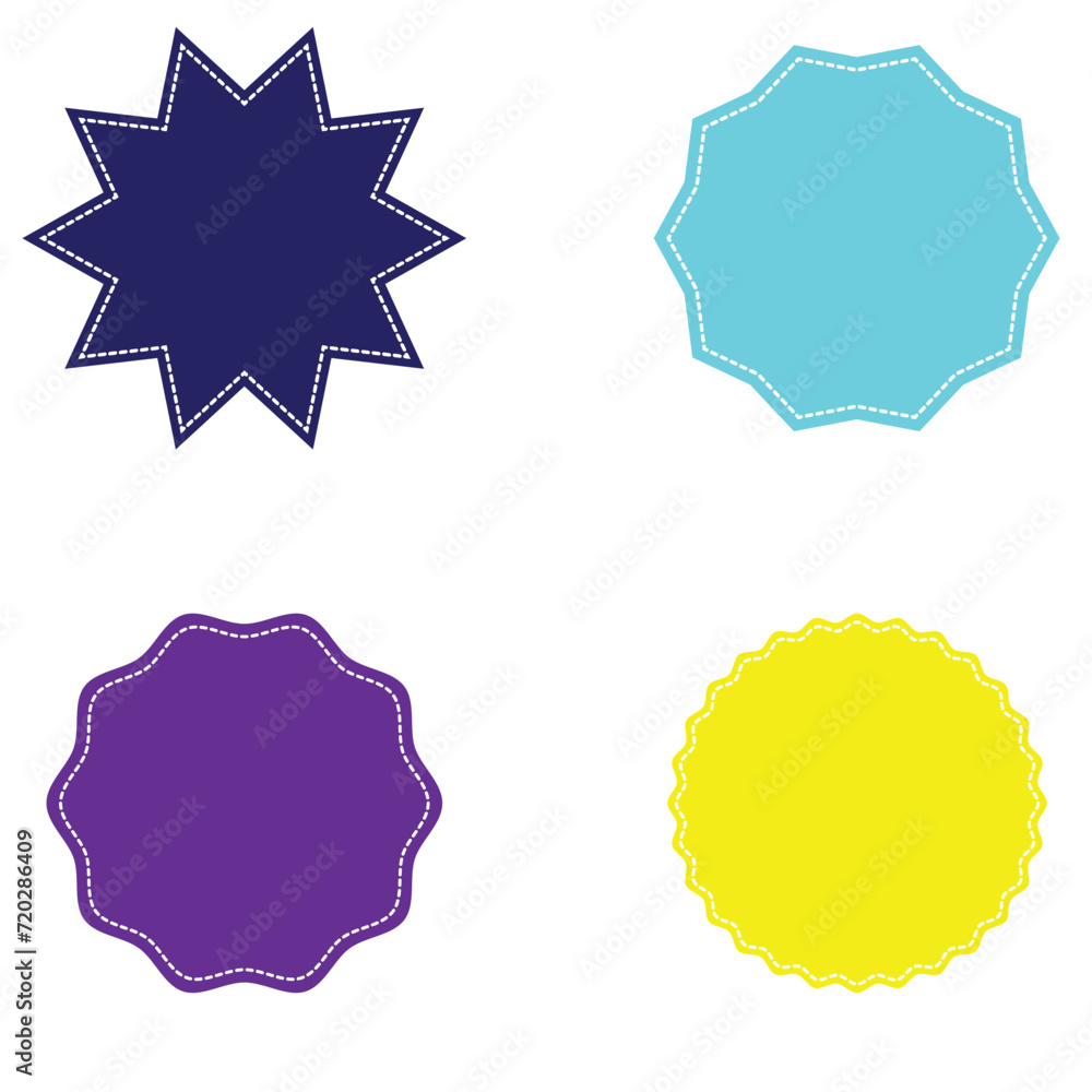 Starburst badge shape, burst wave star, price label sticker 6 8 9 Starburst badge shape, burst wave star, price label sticker 6 8 9