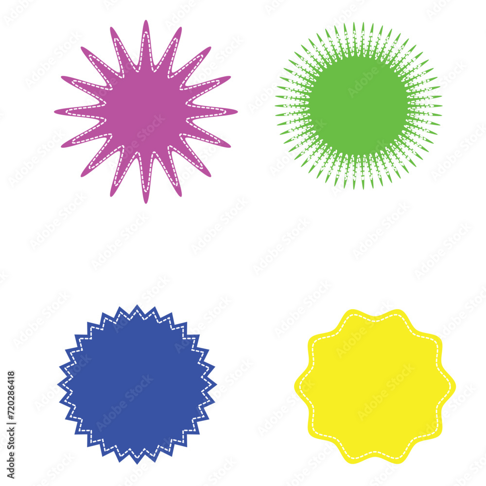 Starburst badge shape, burst wave star, price label sticker 4 5 0 6 Starburst badge shape, burst wave star, price label sticker 4 5 0 6