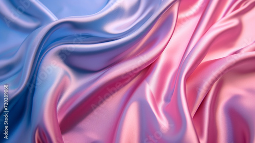 Pink and blue silk background 