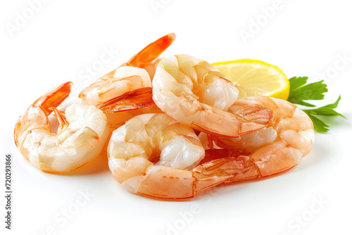 Shrimp isolated on a white background.
