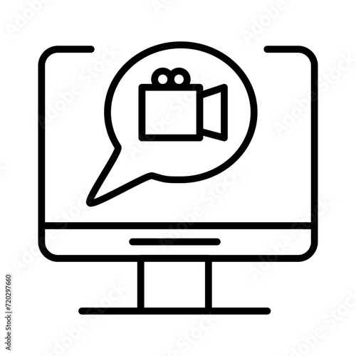 Video Communication Vector Icon