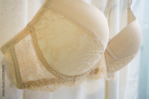 White lace bra for woman. 