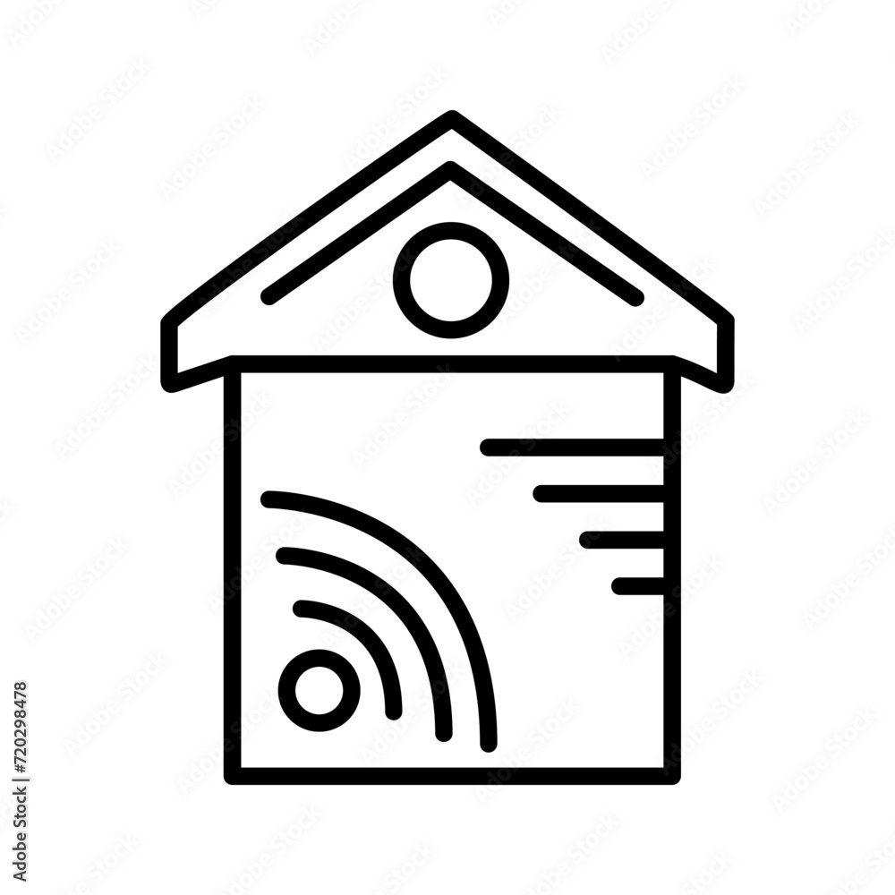 House Wifi Vector Icon House Wifi Vector Icon