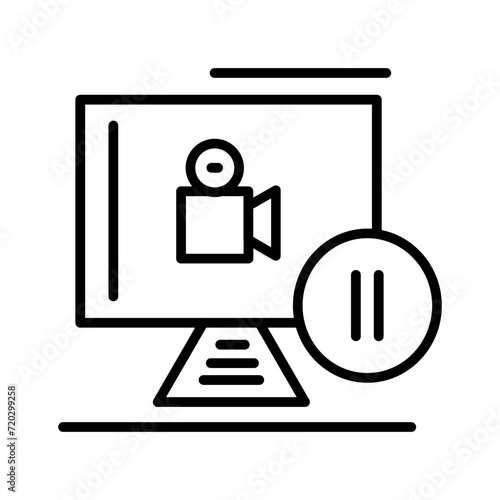Pause Button Vector Icon