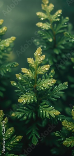 closeup abstract photo of a fern in the early overcast morning