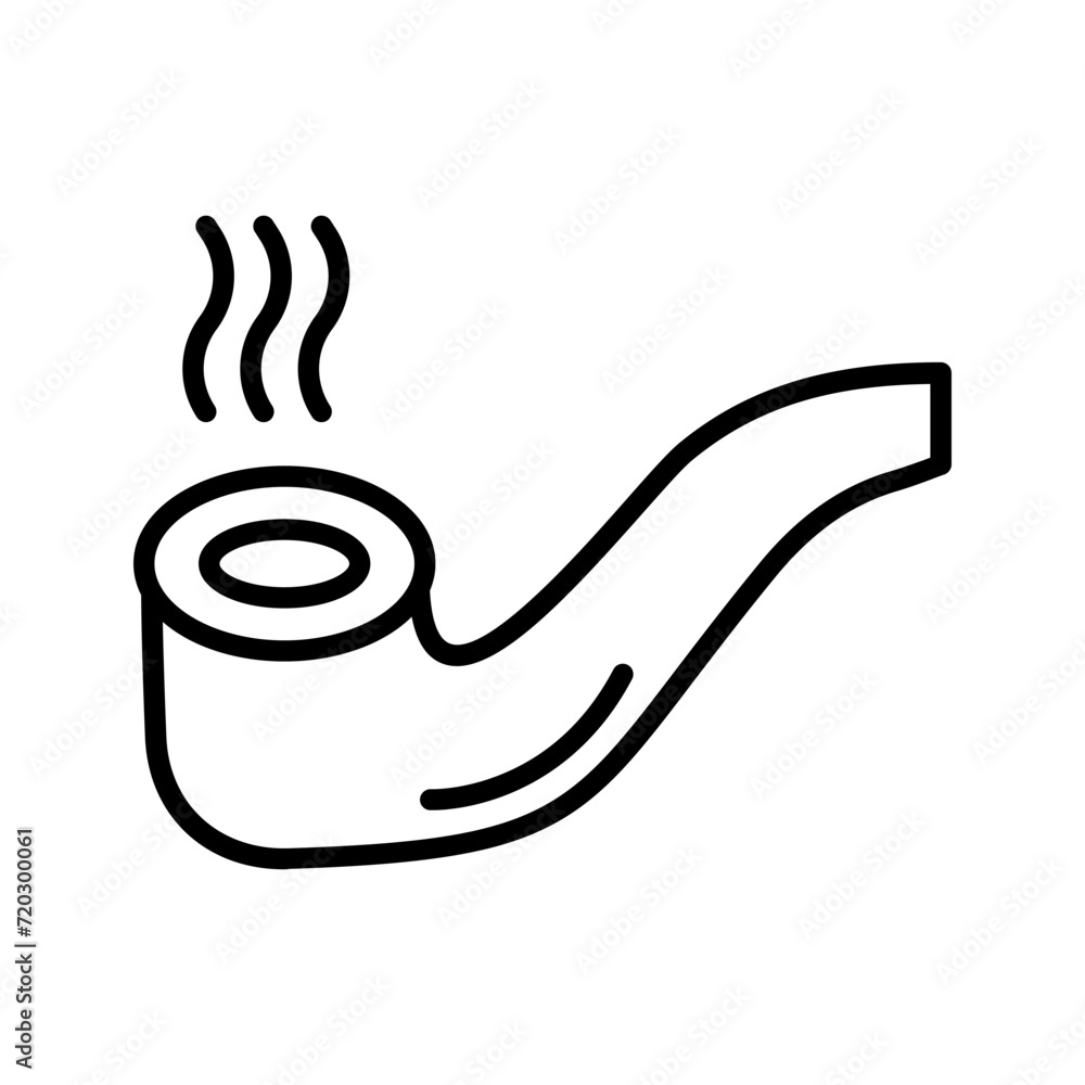 Obraz premium Cigar Pipe Vector Icon