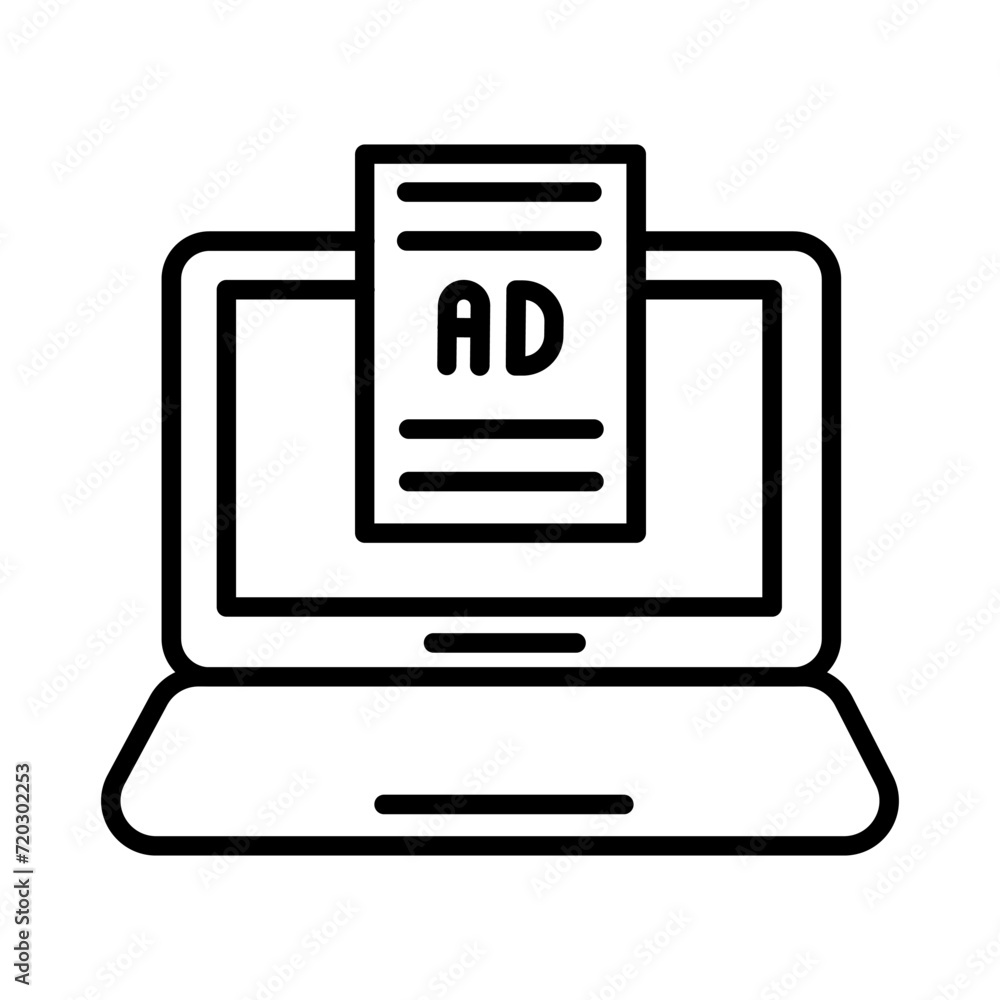 Internet Ads Vector Icon Internet Ads Vector Icon