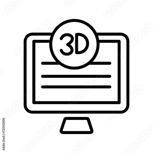 3D Quality Screen Vector Icon