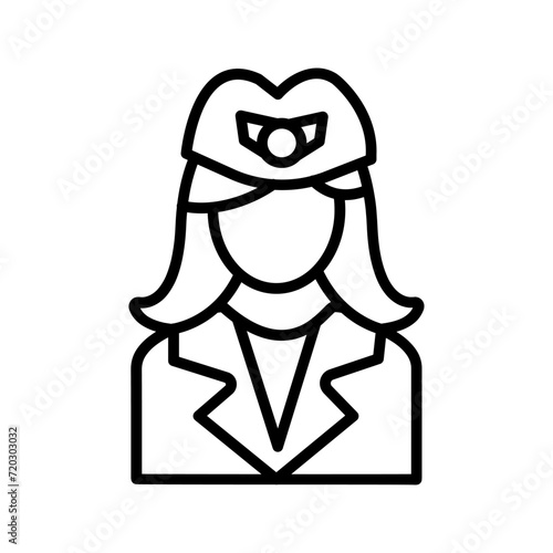 Flight Attendant Vector Icon