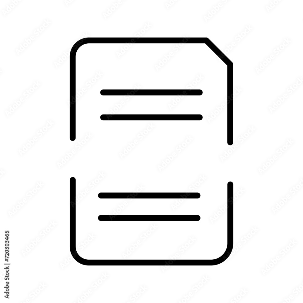 Split Document Vector Icon Split Document Vector Icon