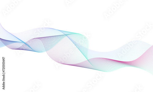 Abstract colorful glowing wave curved lines background. Abstract frequency sound wave lines and technology curve lines background. Design used for banner, template, science, business and many more.