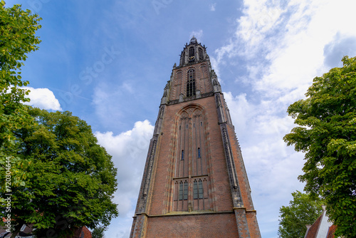 The church tower Onze Lieve Vrouwetoren (Our Lady's Tower) The late Gothic building is 98.33 metres tall, The monuments in town and the third highest church tower in Netherlands, Amersfoort, Utrecht. photo