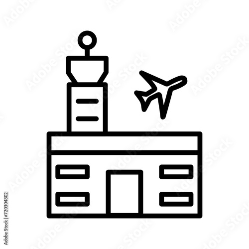 Airport Building Vector Icon