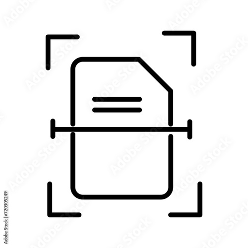 Scanning Document Vector Icon