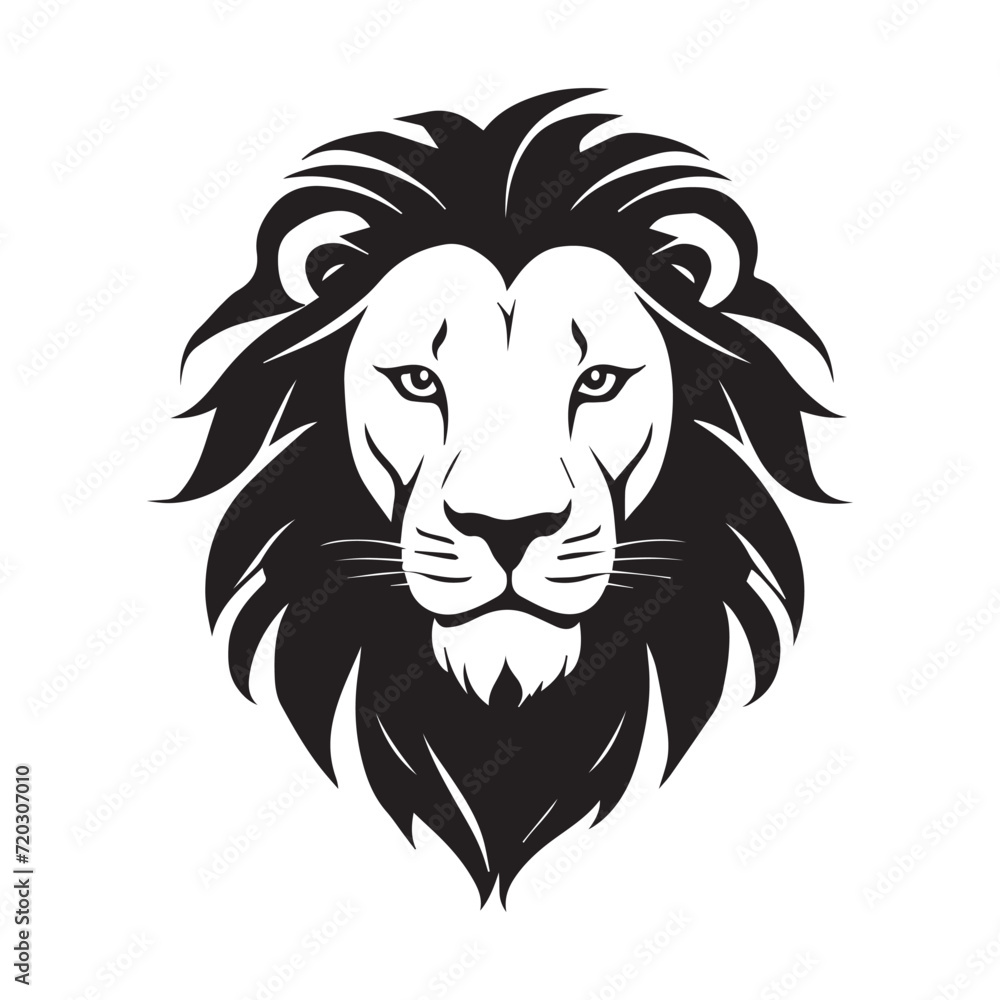 Vector black lion head logo design vector eps file 