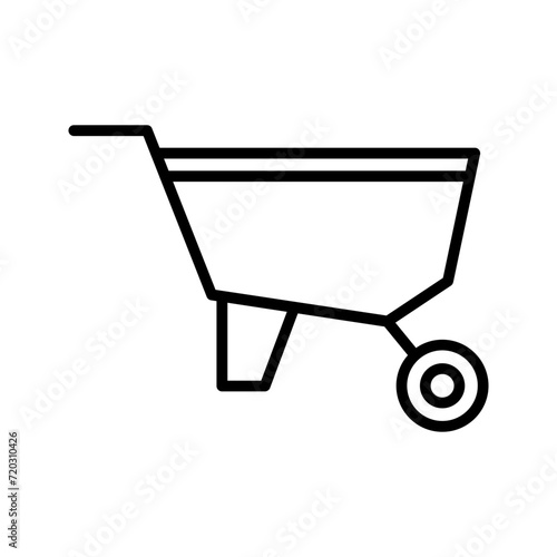 Wheelbarrow Vector Icon