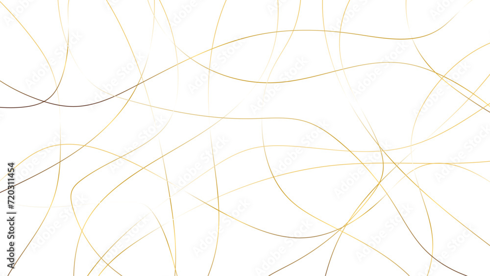 Seamless luxury geometric premium golden random chaotic scribble lines on transparent background. Luxury banner presentation gold line illustration. Seamless luxury geometric premium golden random chaotic scribble lines on transparent background. Luxury banner presentation gold line illustration.