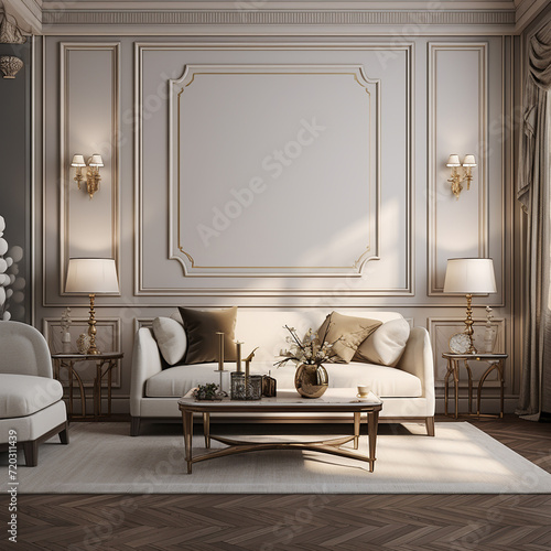 interior design of living room made with generative ai