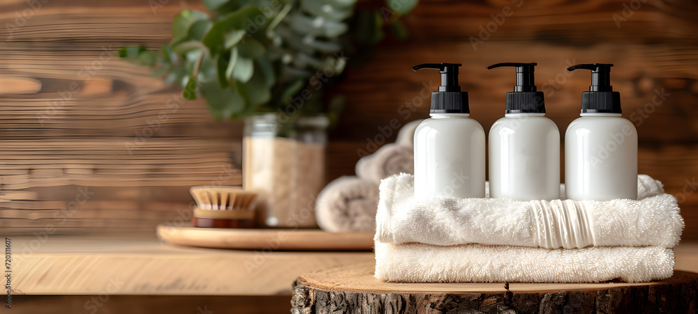 Spa. Towels and body care products