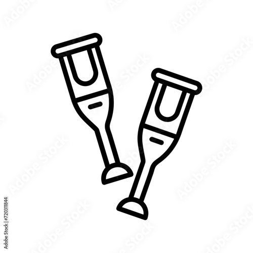 Crutches Vector Icon