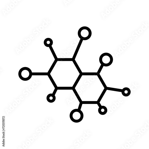 molecules line icon 
