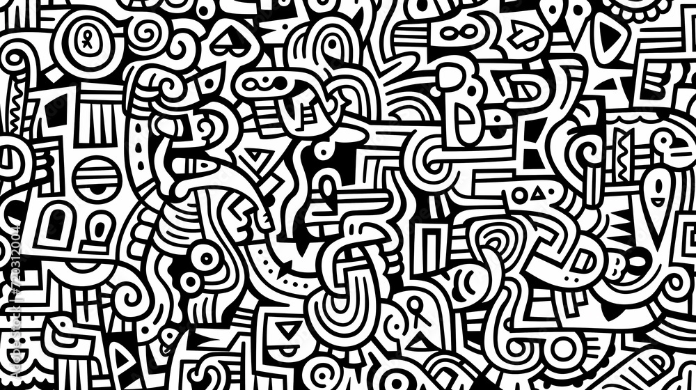 Abstract seamless doodle background, artistic background Abstract seamless doodle background, artistic background