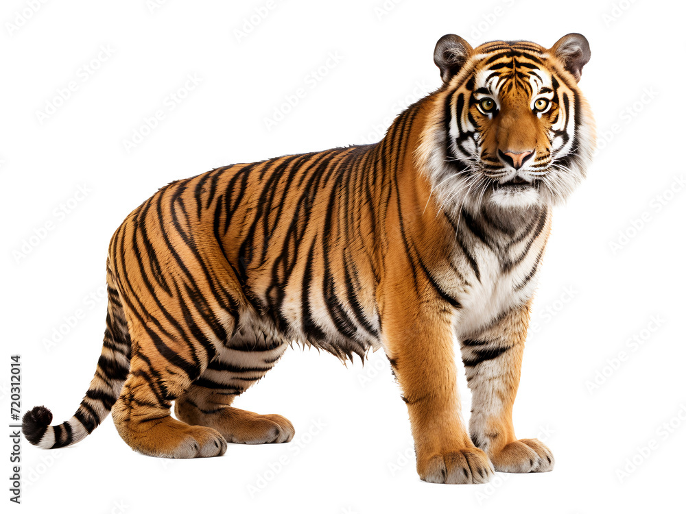 big tiger isolated cut of background
