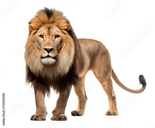standing lion cut of background for decoration