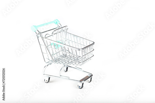 Shopping Cart on White Background