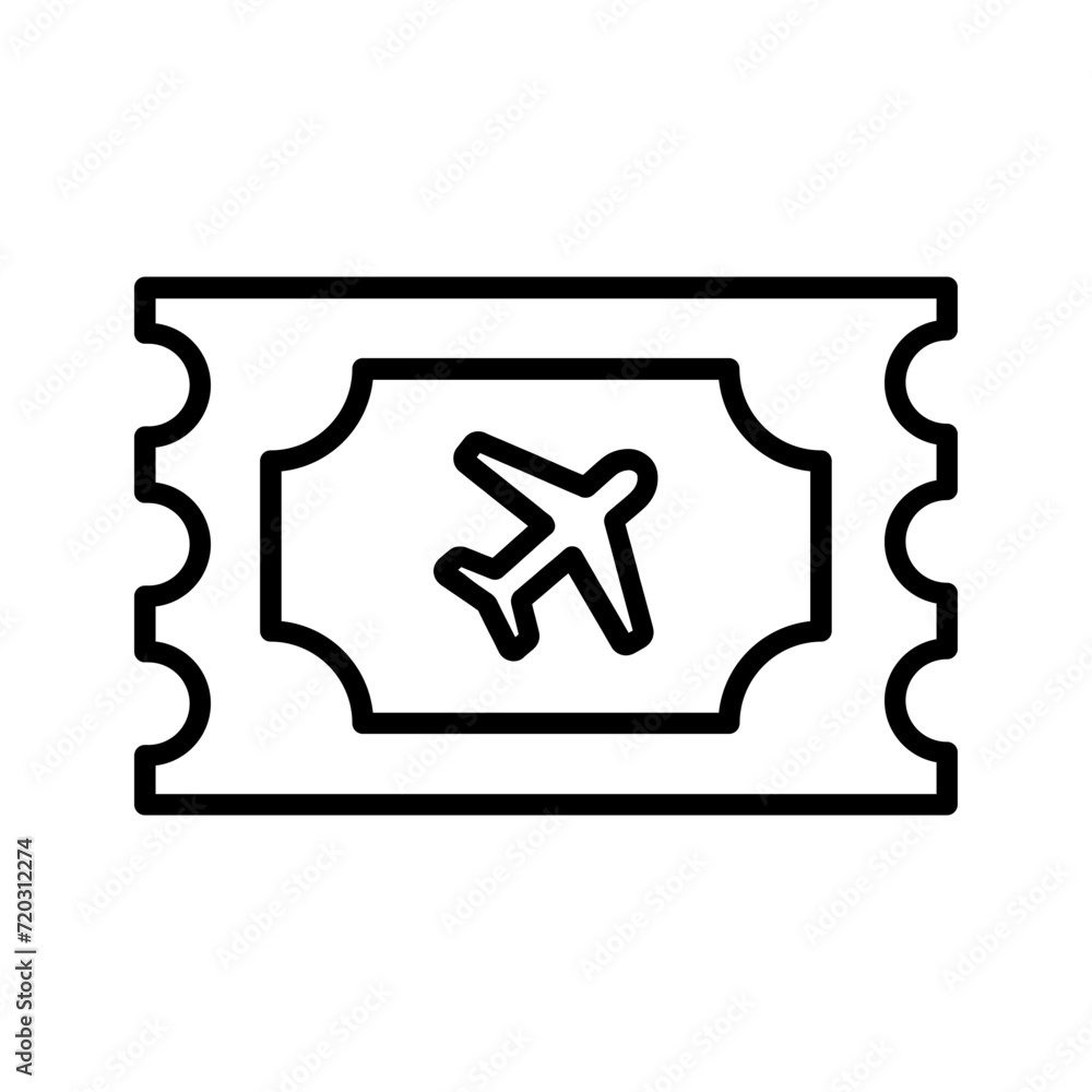 Plane Tickets Vector Icon Plane Tickets Vector Icon