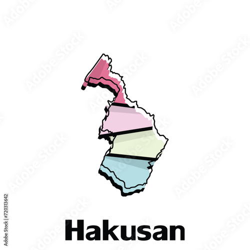 Map of Hakusan City - japan map and infographic of provinces, political maps of japan, region of japan for your company photo