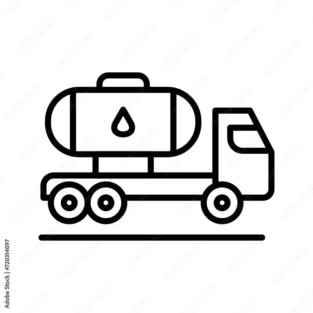Tank Truck Vector Icon Tank Truck Vector Icon