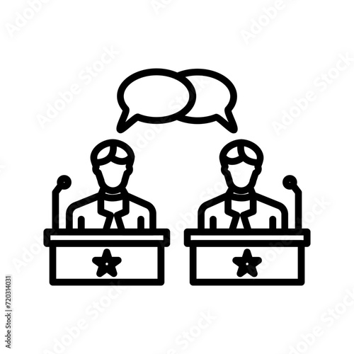 Debate Vector icon 