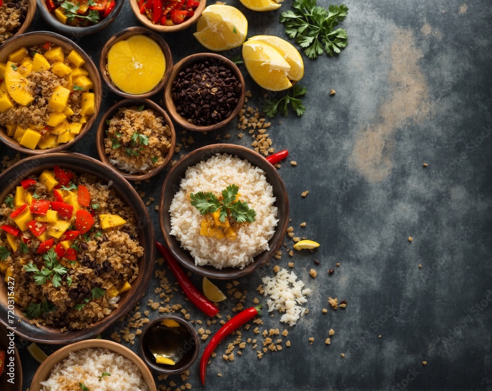 Various delicacies on a wooden background Various delicacies on a wooden background