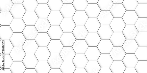 abstract seamless white hexonal swirly marble pattern background. hexagonal geometric hexagon print texture background banner panorama. shadow illustration. Hexagon shelf for mock up of copy space.