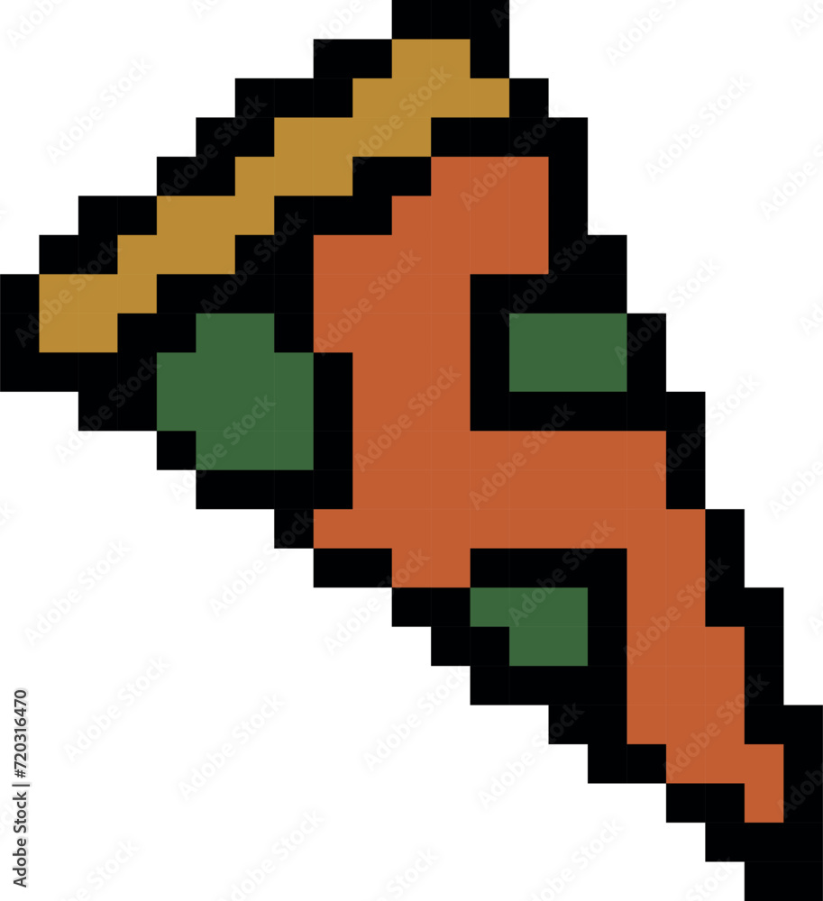Pixel pizza slice. Vector icon Pixel pizza slice. Vector icon