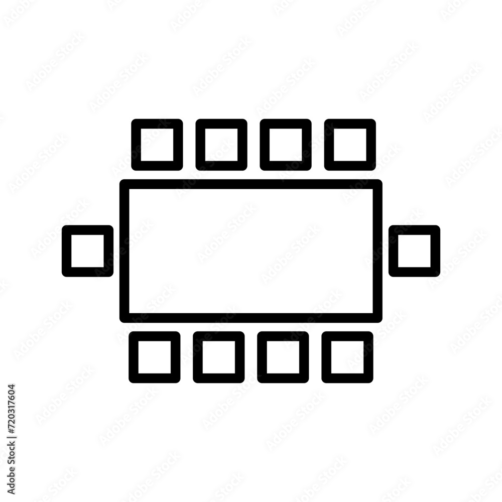 Conference Room Chair Vector Icon Conference Room Chair Vector Icon